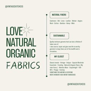 Shop my closet for unique finds & natural fibers!